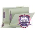 Smead Pressboard Folders, w/Fasteners, 2"Exp, Lgl, 25/BX, Gray Green PK SMD19920